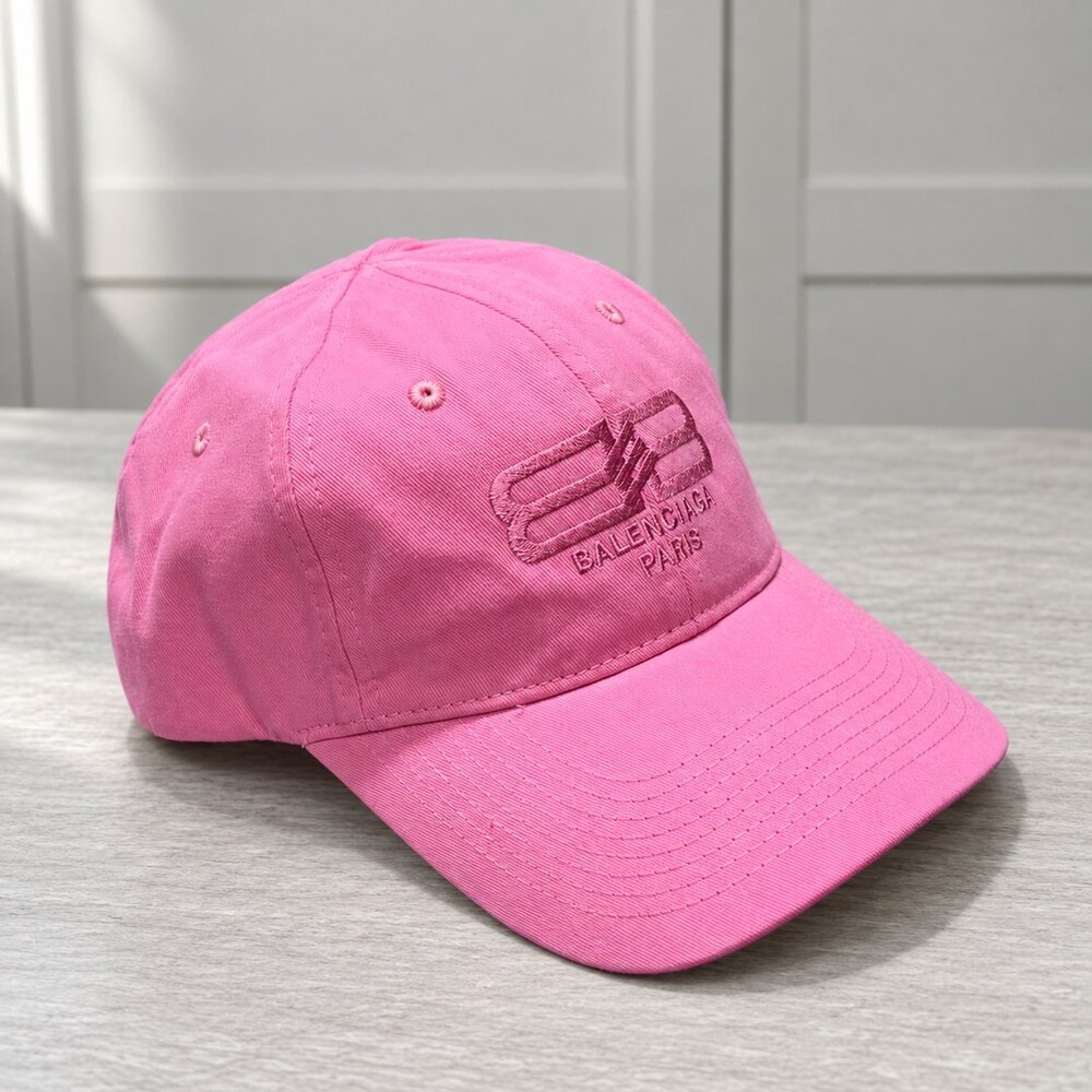 Balenciaga Pink BB Logo Cap - Picture 4 of 6